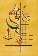 Wassily Kandinsky, Gebogene Spitzen, 1927, Watercolor on paper, originally mounted on back...