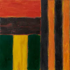 Fire by Sean Scully, 1984, Oil on canvas, sold Jun 2021