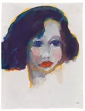 Emil Nolde, Mädchen mit blauem Haar