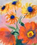 Emil Nolde, Dahlien und Rudbeckien, Um 1935/1940, Watercolor
