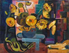 Ida Kerkovius, Gelbe Blumen, 1934/40, Oil on canvas