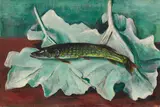 Max Pechstein, Hecht auf Blättern, 1923, Oil on canvas
