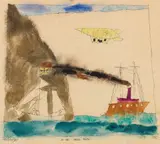 Lyonel Feininger, An der steilen Küste, 1921, Watercolor and India ink drawing