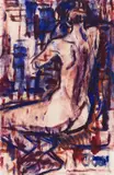 Weiblicher Rückenakt by Christian Rohlfs, 1916/1922, Tempera, sold Jun 2021