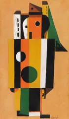 Begegnung by Heinrich Hoerle, 1925, Tempera, sold Jun 2021
