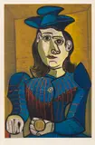 Femme assise (Dora Maar) by Pablo Picasso, 1955, Lithograph in colors after the painting of the ..., sold Jun 2021