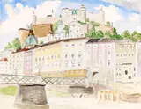 Erich Heckel, An der Salzach (Salzburg)