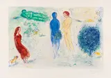 Le jugement de Chloé by Marc Chagall, 1961, Lithograph in colors, sold Jun 2021