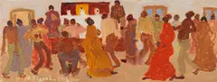 Candombe by Pedro Figari, 1933, Oil on cardboard, sold Jun 2021
