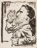 Empörung by George Grosz, 1923, India Ink, sold Jun 2021