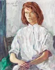 Lotte Laserstein, Porträt einer jungen Frau, 1987, Oil on canvas