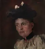 Wilhelm Leibl, Bildnis Frau Auguste Mayr, 1891, Oil on panel
