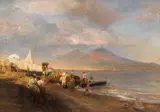Oswald Achenbach, Die Bucht von Neapel mit Blick auf den Vesuv, 1881, Oil on canvas