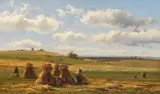 Adolf Heinrich Lier, Kornernte, 1863, Oil on canvas
