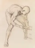 Franz von Stuck, Männlicher Akt (Studie zu "Adam und Eva")
