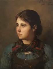 S’Lenei by Franz Defregger, 1880, Oil on panel, sold Jun 2021
