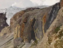 Franzenshöhe bei Trafoi by Eugen Bracht, 1886, Oil on canvas, laminated on board, sold Jun 2021