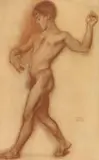 Franz von Stuck, Männlicher Akt (Studie zu "Der Tanz")