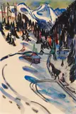 Sertigtal im Winter by Ernst Ludwig Kirchner, Um 1924/25, Watercolor over pencil, sold Dec 2020
