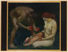 Franz von Stuck, Adam und Eva (Die Familie), 1912, Oil on canvas