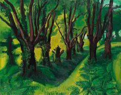 Wald in den Pyrenäen by Max Pechstein, 1931, Oil on canvas, sold Dec 2020