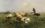 Sonnige Weide by Heinrich von Zügel, 1890, Oil on canvas, sold Dec 2020