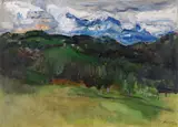 Max Slevogt, Gewitter über dem Rosengarten bei Bozen