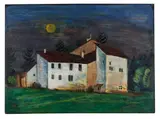 Weißes Haus by Karl Hofer, 1928, Oil on laminated wood, sold Dec 2020