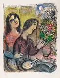 La Femme du peintre by Marc Chagall, 1971, Lithograph in colors, sold Dec 2020
