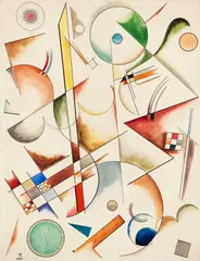 Thomas Ring, Ohne Titel (Konstruktiv-geometrische Komposition), 1923, Watercolor and India ink over pencil