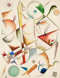 Thomas Ring, Ohne Titel (Konstruktiv-geometrische Komposition), 1923, Watercolor and India ink over pencil
