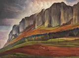 Albert Birkle, Donautalfelsen (bei Hausen im Tal), Um 1922, Oil on board