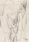 Nächtliche Berliner Straßenszene by Ernst Ludwig Kirchner, 1926, Chalks, sold Dec 2020