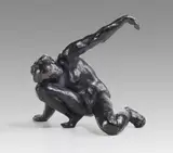 Bewegungsskizze, Kleiner Ruf der Erde by Georg Kolbe, 1925, Bronze with black brown patina, sold Dec 2020
