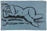 Alexej von Jawlensky, Liegender weiblicher Akt mit geschlossenen Augen