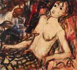 Weiblicher Akt by Christian Rohlfs, Um 1918, Tempera on paper, sold Dec 2020