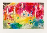 Temple et histoire de Bacchus by Marc Chagall, 1961, Lithograph in colors, sold Dec 2020