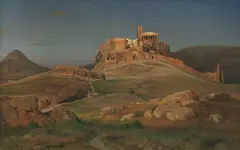 Louis Gurlitt, Die Akropolis im Abendlicht, Um 1866, Oil on canvas
