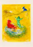 Le piège à loups by Marc Chagall, 1961, Lithograph in colors, sold Dec 2020