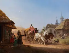Peter von Hess, Russische Dorfschänke, 1848, Oil on canvas