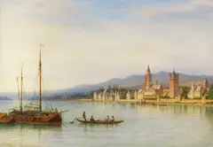 Carl Morgenstern, Eltville am Rhein, 1863, Oil on canvas
