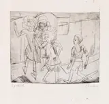 Ernst Ludwig Kirchner, Spielende Kinder, 1914, Drypoint