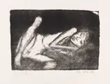 Otto Mueller, Mädchen auf der Liege (3), 1919, Lithograph