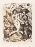 Ernst Ludwig Kirchner, Der Besuch der Freundin, 1912, Lithograph