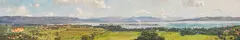 Claus Bergen, Blick auf Lindau und den Bodensee, 1922, Oil on canvas