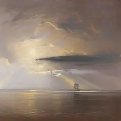Alfred Bachmann, Sonnenstrahlen, 1925, Pastel on canvas, mounted on panel