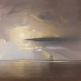 Alfred Bachmann, Sonnenstrahlen, 1925, Pastel on canvas, mounted on panel