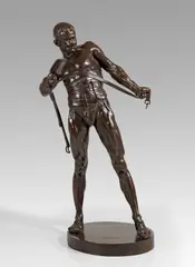 Heinrich Baucke, Der Gladiator, Um 1900, Bronze with dark brown patina