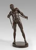 Heinrich Baucke, Der Gladiator, Um 1900, Bronze with dark brown patina