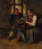 Hugo Kauffmann, Unterhaltung in der Stube